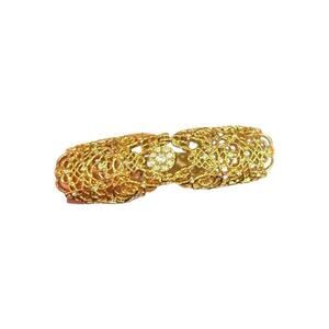 Intricate Gold Plated Filigree adjustable ring
